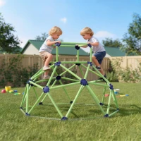 AIYAPLAY Gioco Arrampicata Bambini 3-8 Anni a Cupola con Bordi Smussati, in PP, 182.5x182.5x119 cm, Verde e Viola(m-2)
