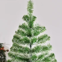 HOMCOM 7FT Artificial Christmas Tree Home Xmas Decoration with Metal Stand, Branch Tips, Green(m-9)
