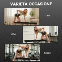 HOMCOM Set 2 Manubri Fitness da 15 kg Esagonali con Impugnatura Antiscivolo, in Acciaio e Gomma, Ø15.5 x 33.6 cm, Nero(m-6)