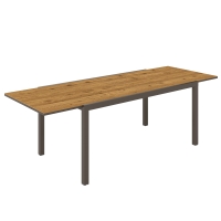 Outsunny Mesa de Jantar Exterior Extensível de 160-240 cm para 6-8 Pessoas Mesa de Jardim Retangular para Terraço Castanho