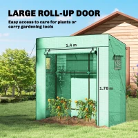 Outsunny 77 x 196cm Walk-In Greenhouse, with Accessories(m-5)
