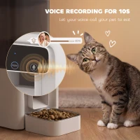 PawHut Automatic Cat Feeder, 4.5L WiFi Cat Food Dispenser with Timer, Programmable 1-10 Meals, Auto Pet Feeder(m-8)