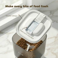 PawHut Programmable Automatic Cat Feeder with Timer Up to 6 Meals Per Day, 10s Voice Recorder, Portion Control(m-9)