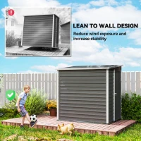 Metalowy domek narzędziowy 2,3m² z fundamentem, 142x184cm(m-7)