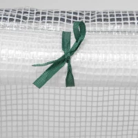 Outsunny Portable Mini Greenhouse, Outdoor Garden with Large Zipper Doors and Water/UV PE Cover, 6' x 3' x 3', White(m-8)