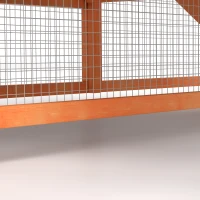 PawHut Cușcă cu Căsuță și 2 Împrejmuiri, Cușcă cu Rampă pentru Iepuri și Animale Mici, 309x69.5x87 cm, Portocaliu(m-10)