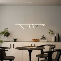 HOMCOM Pendant Light with 3 Colour Temperatures - Silver Tone(m-10)