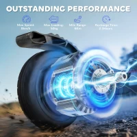 HOMCOM 120W Electric Scooter, E-Scooter, Adjustable Height, Rear Brake, for Ages 6+, Black(m-6)