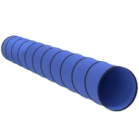 PawHut Dog Tunnel, 500 x 60 cm, Foldable Play Tunnel with 6 Pegs and Bag, Tear-Resistant Outdoor Dog Agility Equipment, Blue(m-1)