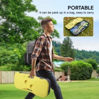 HOMCOM Portable Badminton Net Set  with 2 Pairs of Badminton Rackets and 2 Nylon Shuttlecocks, for Adults Kids Indoor Outdoor Exercise Training(m-6)