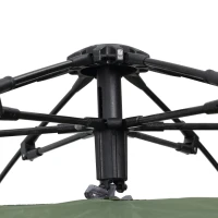 Outsunny Pop-up camping tent 3-4 person dome tent waterproof lightweight ventilated easy to set up 2 large doors dim. 2.6L x 2.6l x 1.5H m fiberglass polyester oxford green grey(m-4)