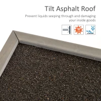 Outsunny Wooden Garden Shed, Garden Storage Shed with 2 Doors, Garage Tool Organisation Cabinet, 87 x 46.5 x 96.5cm, Grey(m-5)