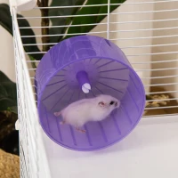 PawHut 3-Level Hamster & Rodent Cage with Tunnel, Water Bottle, Wheel, Little House, Ladders dim. 59L x 36l x 47H cm(m-5)