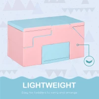 HOMCOM Kids 2-piece Soft Play Set Baby Foam Climber, Climbing Indoor Block Toys for Gross Motor Development in Toddlers Aged 1-3 Years(m-5)