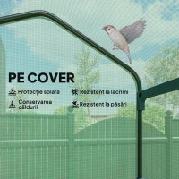 Outsunny Sera Portabilă, Seră pentru Plante, Flori, Structură Exterioară cu 4 Rafturi, Acoperire PE, Verde(m-4)