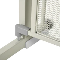 PawHut Pet Safety Gate with Auto-Close Double Lock Width 75-103 cm Gray(m-5)