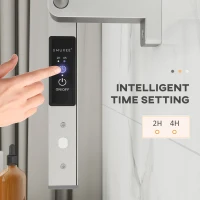 HOMCOM Uscător Electric pentru Prosoape de Podea sau Perete 150W cu Temporizator 2-4 Ore, 53x35x90 cm, Argintiu(m-5)