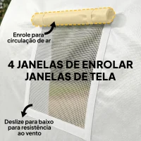 Outsunny Garagem Exterior 3x6 m Impermeável com Tecido PE Resistente e Estrutura de Metal Galvanizado UPF 30+ Branco(m-5)