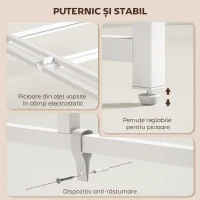 HOMCOM Birou Pliabil Economisitor de Spațiu cu Stand pentru Monitor Detașabil, 100x48x87,5 cm, Lemn(m-6)