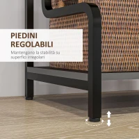 HOMCOM Supporto per Stampante Industriale a 3 Livelli, in Metallo e Truciolato, 55x40x77 cm, Nero(m-6)