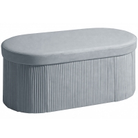HOMCOM Ławka z miejscem do przechowywania, składana, tapicerowana, z aksamitnym wykończeniem do salonu 76 x 38 x 35 cm, ciemnoszara