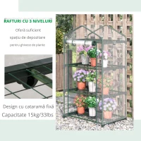 Outsunny Mini Sera de Gradina cu Invelis din Plastic(m-4)