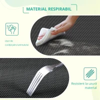 PawHut Saltea pentru caini pentru spatii interioare si exterioare Capacitate de pana la 32kg cu material care permite trecerea aerului 130x90x20cm negru(m-5)