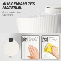 HOMCOM Mülleimer 30 L Treteimer mit Softclose-Deckel und Pedal, Inneneimer Metall, Schwarz, 36 x 30 x 60,5 cm(m-6)