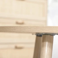 HOMCOM  2er Set Kaffeetisch Couchtisch mit Rattan-Tischplatte Stapeltisch Beistelltisch Kaffeetisch MDF Natur 40 x 40 x 40 cm/60 x 60 x 45 cm(m-8)