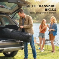 Outsunny Tonnelle de jardin 3 x 3 m pop up, tonnelle pliante réglable en hauteur, protection UV50+, 3 parois latérales, crème(m-9)