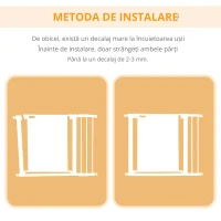 PawHut Bariera Extensibila Auto‑inchidere 75‑103 × 76 cm – Gri(m-4)