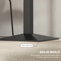 HOMCOM Stół jadalniany Kwadratowy stół kuchenny dla 2 osób z blatem w optyce drewna stalową podstawą 70 x 70 x 75 cm Ciemnobrązowy(m-5)