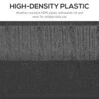 Outsunny 40kg Square Umbrella Parasol Base with Wood Effect, Plastic Umbrella Stand for Outdoor Patio Umbrella, Black(m-6)