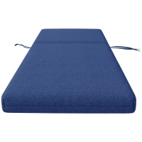 Outsunny Lot de 2 Matelas pour Chaise Longue transat Bain de Soleil avec Sangles d'attache pour Jardin Bleu(m-7)