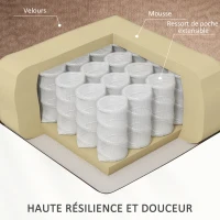 HOMCOM Fauteuil releveur électrique fauteuil relaxant dossier inclinable avec repose-pied télécommandes 90 x 93 x 110 cm marron(m-6)