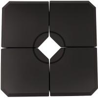 Outsunny Pied Parasol HDPE Noir à Leste 100cm