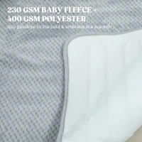 HOMCOM Heated Electric Blanket, Warm Throw Blanket with 5 Heating Levels, 10 Hour Auto-Off Timer, Grey(m-4)