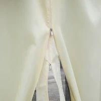 Outsunny Foișor de Grădină 4x3 m cu Plasă de Țânțari și Perdele, Acoperiș Dublu și Strat Anti-UV, Crem(m-8)