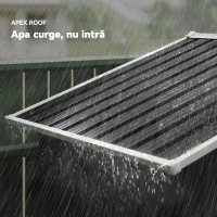 Outsunny Căsuță de Grădină, Magazie pentru Unelte, Oțel, 194x107x191 cm, Gri(m-6)