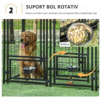 Pawhut Padoc Exterior Caini – Zavor, Boluri Pivotante & Acoperis(m-7)