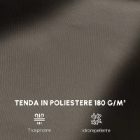 Outsunny Ombrellone da Giardino XXL 4,6L x 2,7l x 2,4H cm con Base a Croce, Apertura e Chiusura con Manovella, Acciaio e Poliestere ad Alta Densità, Grigio(m-8)