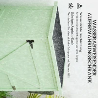 Outsunny Tuinkast Hout Tuinschuur met Plank Afsluitbare Deur Bodemplaat Asfalt Schuindak 75 x 56 x 115 cm(m-6)