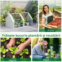 Outsunny Mini Sera Portabila – 180×90×90 cm, cu Usi cu Fermoar(m-6)