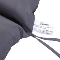 Outsunny Pernuță pentru Bancă de Grădină sau Leagăn de Grădină 132x110x10 cm cu 6 Curele de Fixare Gri Închis(m-9)