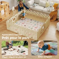 AIYAPLAY Tapis de jeu pour bébé pliable et réversible, tapis de sol en mousse épais, 180 x 150 x 1 cm, multicolore(m-8)