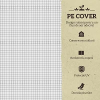 Outsunny Pat pentru Grădină Ridicat cu Acoperiș din PE, Jardinieră Ridicată din Brad cu 4 Găuri de Drenaj, pentru Flori și Legume, pentru Grădină, Balcon, 121x55x117 cm, Gri Închis(m-4)