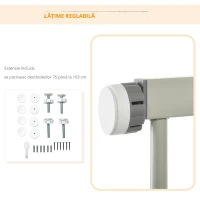 PawHut Bariera Extensibila Auto‑inchidere 75‑103 × 76 cm – Gri(m-6)