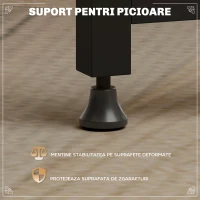 HOMCOM Set de masă cu bar cu 3 rafturi și 2 scaune înalte cu suport pentru picioare, stil industrial, maro(m-6)