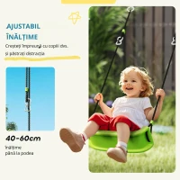 AIYAPLAY Joc pentru Copii 4 în 1 cu 2 Leagăne de Grădină, Coș și Poartă de Fotbal, 215x180x182 cm, Verde și Gri(m-7)