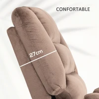 HOMCOM Fauteuil releveur électrique fauteuil relaxant dossier inclinable avec repose-pied télécommandes 90 x 93 x 110 cm marron(m-7)